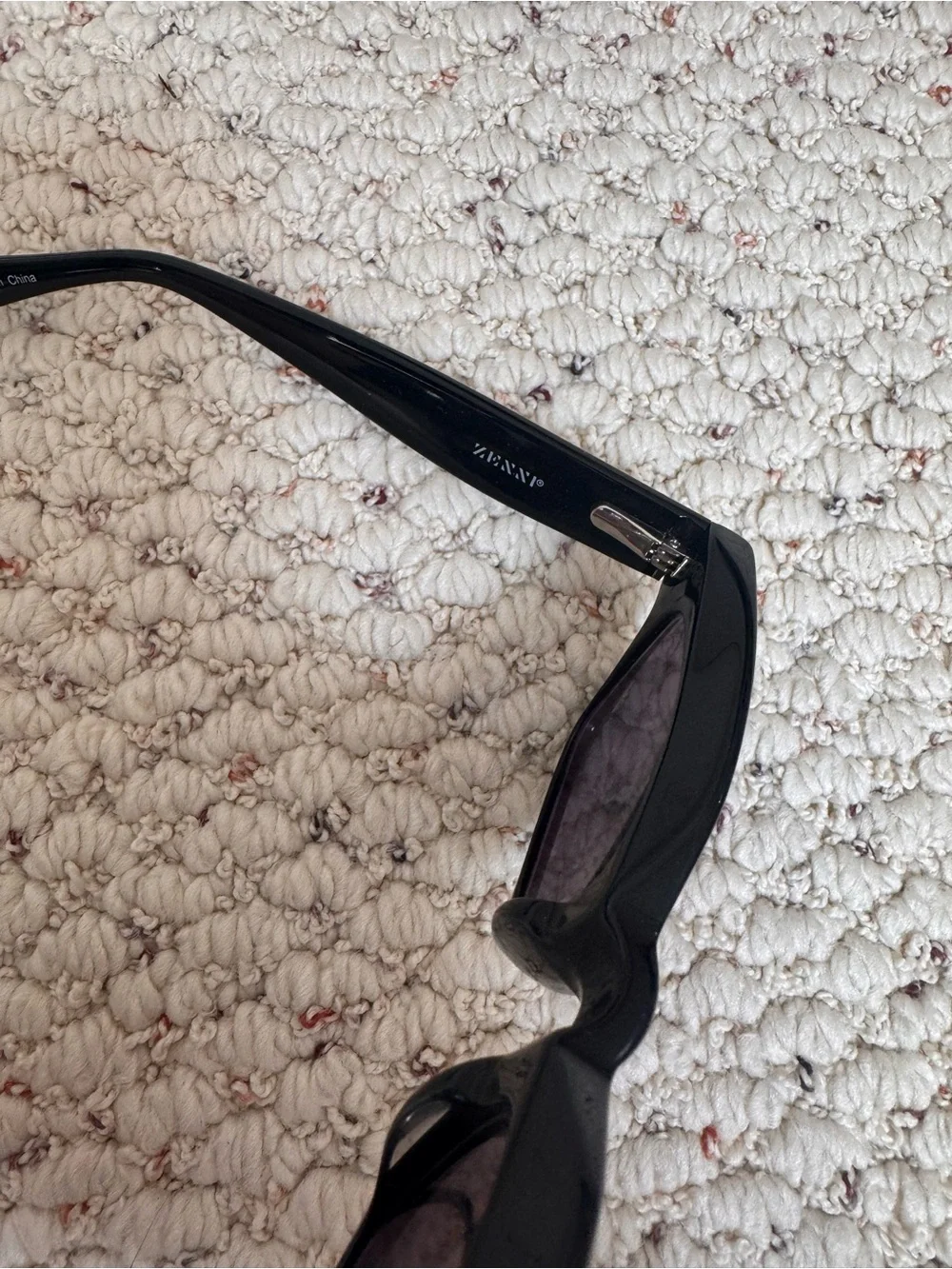 Zeno Black Square Sunglasses Rectangular Retro 0131